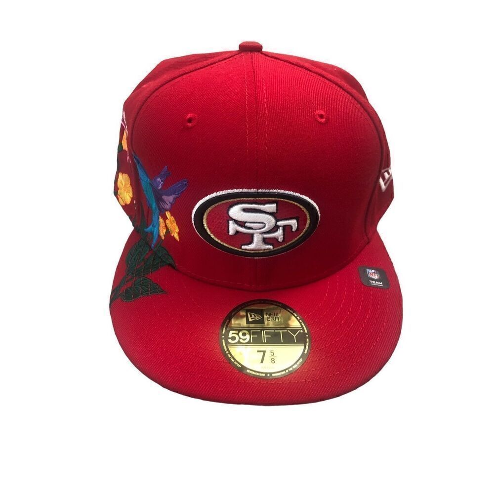 New Era San Francisco 49ers Bloom 59FIFTY Fitted Hat Cap size 7 5/8